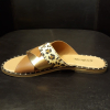 SANDALES MULES REQINS DANAOS LEO COGNAC OR